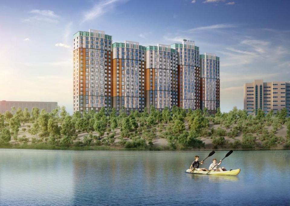 אלמטי Апартаменты В Жк Laketown На Берегу Озера מראה חיצוני תמונה